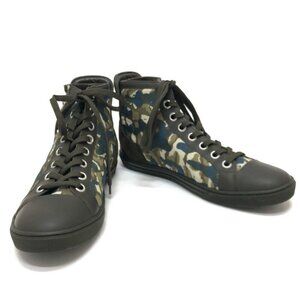 LOUIS VUITTON Zip-up Line High-Cut Camouflage pattern sneakers